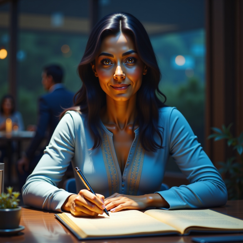 Afa writing a letter